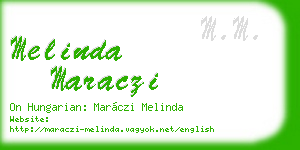 melinda maraczi business card