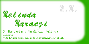 melinda maraczi business card